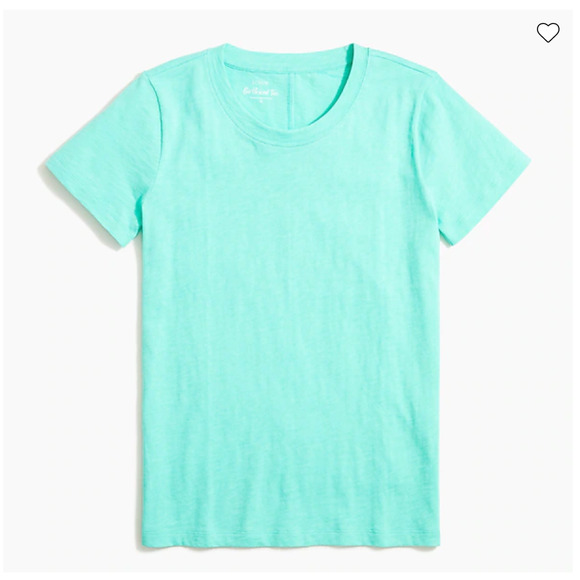 NWT J. Crew Neon Aqua Girlfriend Crewneck Tee - SIZE XL - Picture 9 of 9
